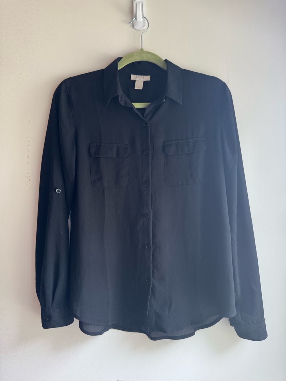 LOFT Women's Button-Down Shirt Trio - Black, Mustard Floral & Gray (Multiple) - Picture 7 of 7